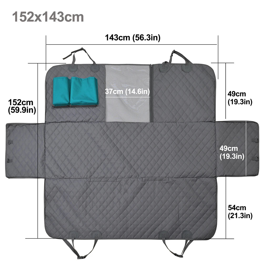 CASPER Dog Car Seat Cover Waterproof Pet Travel Dog Carrier Hammock Car Rear Back Seat Protector Mat Safety Carrier For Dogs