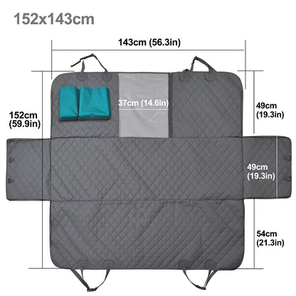 CASPER Dog Car Seat Cover Waterproof Pet Travel Dog Carrier Hammock Car Rear Back Seat Protector Mat Safety Carrier For Dogs