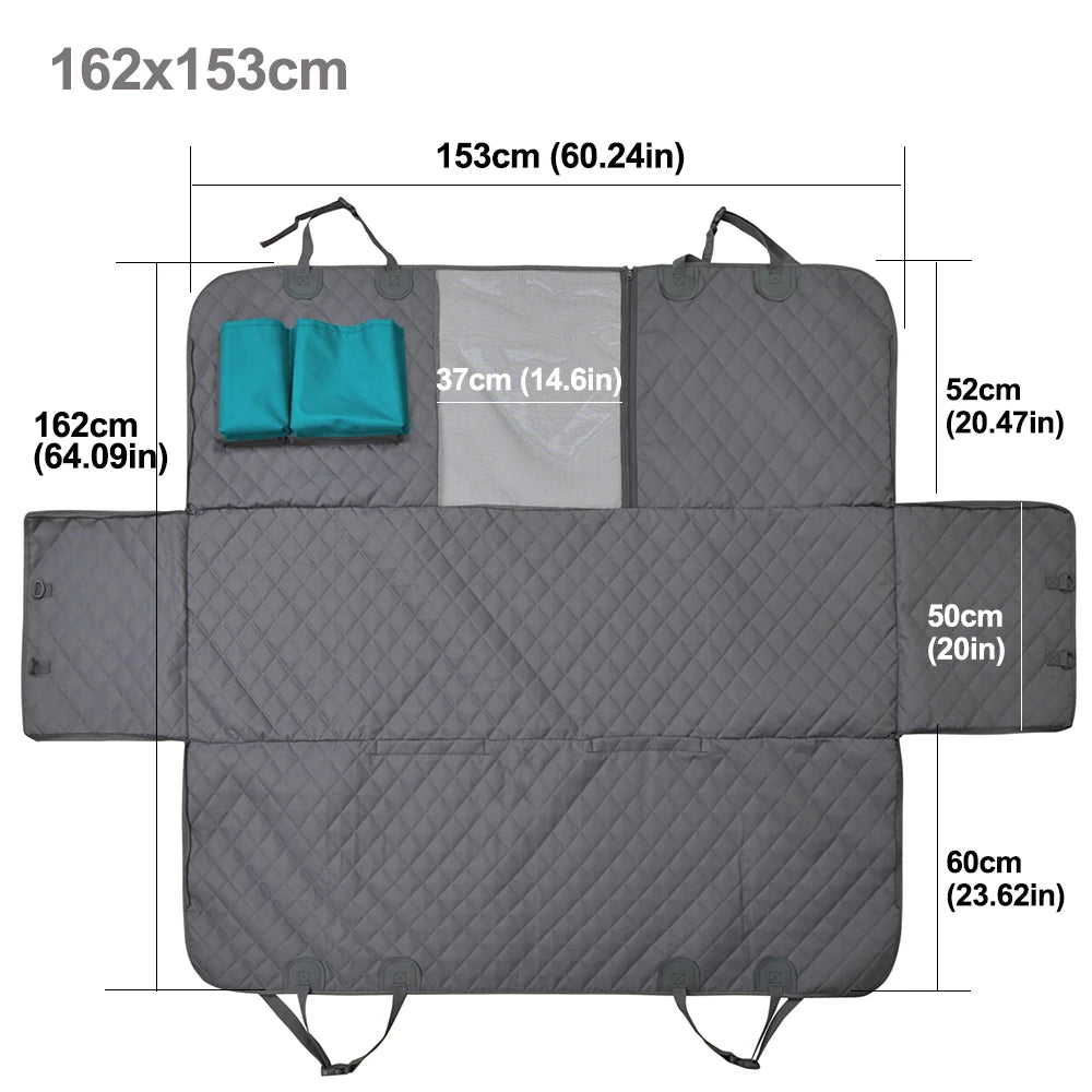 CASPER Dog Car Seat Cover Waterproof Pet Travel Dog Carrier Hammock Car Rear Back Seat Protector Mat Safety Carrier For Dogs