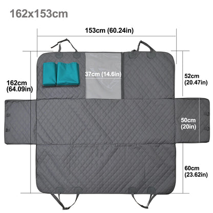 CASPER Dog Car Seat Cover Waterproof Pet Travel Dog Carrier Hammock Car Rear Back Seat Protector Mat Safety Carrier For Dogs