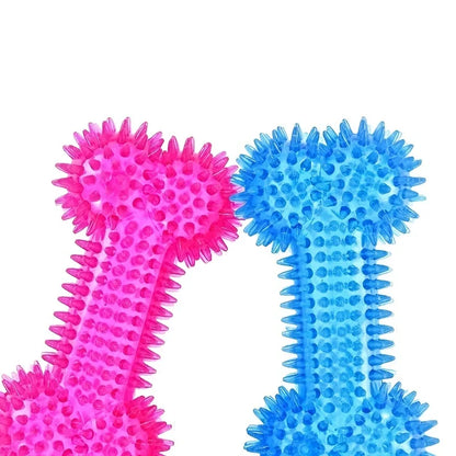 1PC pet toy dog thorn bone pet bite-resistant molar teeth cleaning chewing dog sound toy with thorn bone