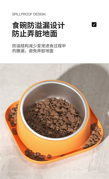 Cat Feeder Slope Anti-Ant Food Bowl For Cat Pet Accessories Dog Bowl Stainless Steel Container For Cats Pet Supplies