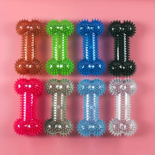 1PC pet toy dog thorn bone pet bite-resistant molar teeth cleaning chewing dog sound toy with thorn bone