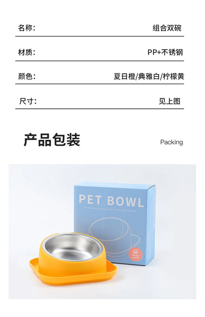 Cat Feeder Slope Anti-Ant Food Bowl For Cat Pet Accessories Dog Bowl Stainless Steel Container For Cats Pet Supplies