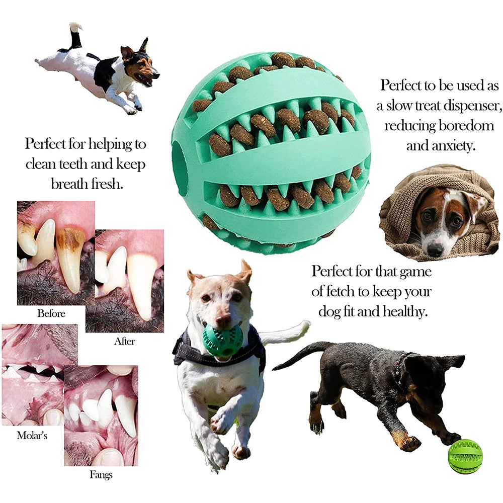 Pet Dog Toy Rubber Dog Ball For Puppy Funny Dog Toys For Pet Puppies Large Dogs Tooth Cleaning Snack Ball Toy For Pet Products