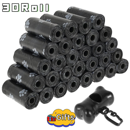 10/30/50Roll Dog Poop Bags Disposable Pet Waste Bags Dog Waste Bags Design Pet Poop Clean Pick Up Bone Bag Dispenser Tools