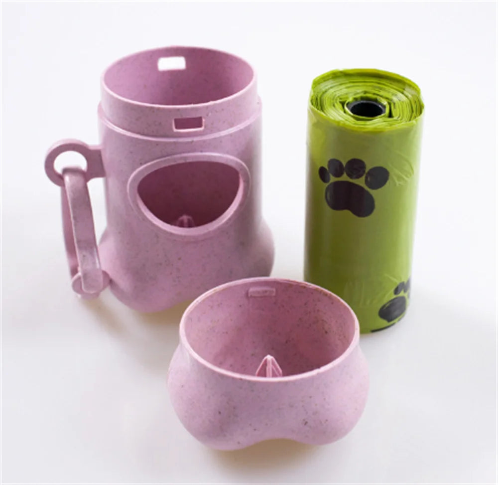 Pet Dog Poop Bag Bone Shape Dispenser Waste Garbage Carrier Holder Dispensers Poop Bag Dogs Trash Cleaning Tool Pet Products