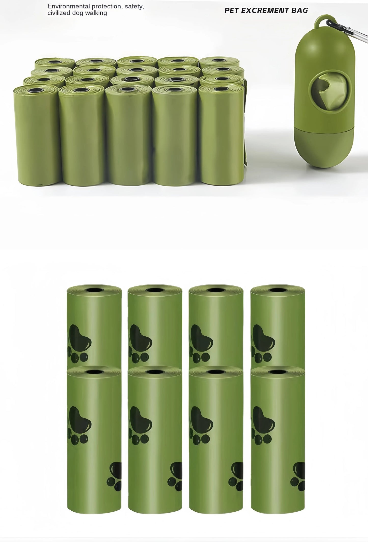 Ntensificatio EPI Biodegradable Pet Garbage Bag Dog Cat Poop Bags Dog Poop Bag Dispenser Dog Cleaning Supplies Dog Pet Supplies