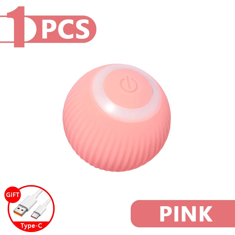 Interactive Cat Toys Ball, Automatic 360° Self-Rotating Rolling Ball USB Accessories Cats Pet Exercise Chase Toy Ball for Kitten