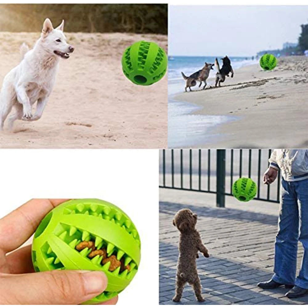 Pet Dog Toy Rubber Dog Ball For Puppy Funny Dog Toys For Pet Puppies Large Dogs Tooth Cleaning Snack Ball Toy For Pet Products