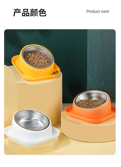 Cat Feeder Slope Anti-Ant Food Bowl For Cat Pet Accessories Dog Bowl Stainless Steel Container For Cats Pet Supplies