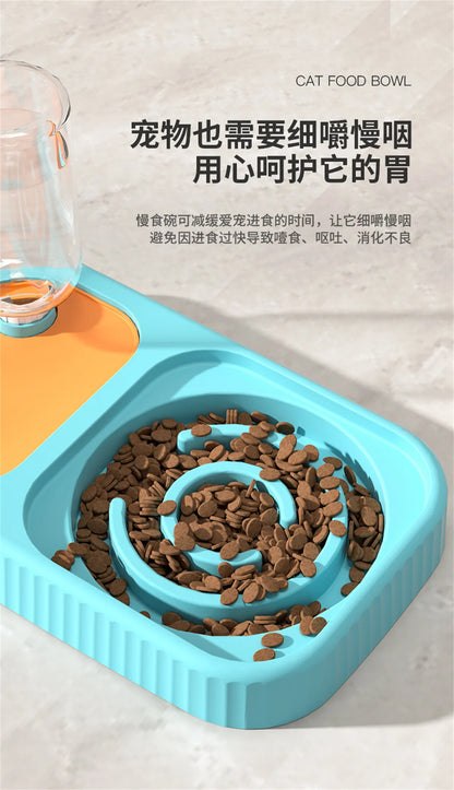 Cat Feeder Slope Anti-Ant Food Bowl For Cat Pet Accessories Dog Bowl Stainless Steel Container For Cats Pet Supplies