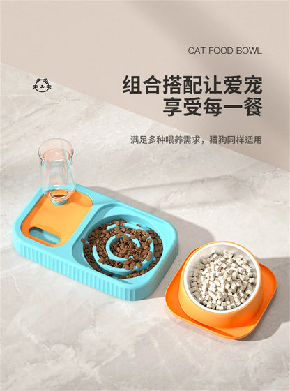 Cat Feeder Slope Anti-Ant Food Bowl For Cat Pet Accessories Dog Bowl Stainless Steel Container For Cats Pet Supplies