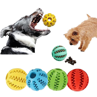 Pet Dog Toy Rubber Dog Ball For Puppy Funny Dog Toys For Pet Puppies Large Dogs Tooth Cleaning Snack Ball Toy For Pet Products