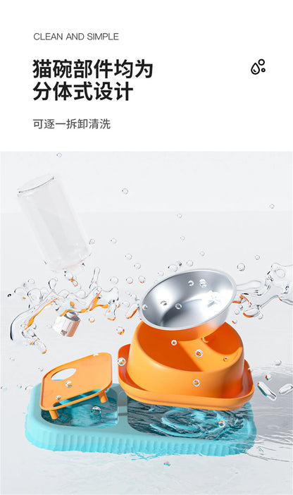 Cat Feeder Slope Anti-Ant Food Bowl For Cat Pet Accessories Dog Bowl Stainless Steel Container For Cats Pet Supplies